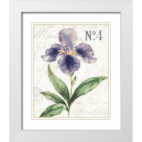 Bloom II White Modern Wood Framed Art Print with Double Matting by Wild Apple Portfolio