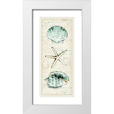 Ocean Prints V White Modern Wood Framed Art Print with Double Matting by Pela Studio