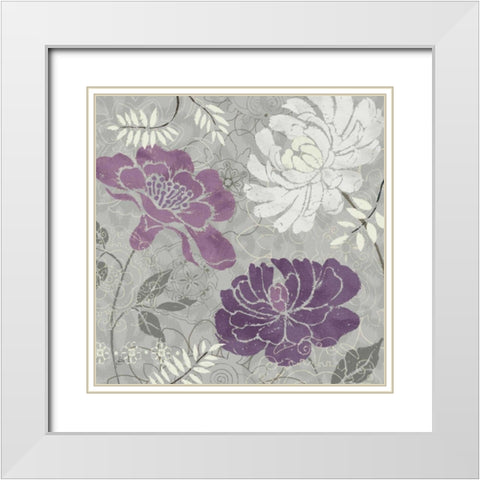 Morning Tones Purple I White Modern Wood Framed Art Print with Double Matting by Brissonnet, Daphne