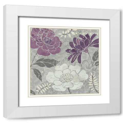 Morning Tones Purple II White Modern Wood Framed Art Print with Double Matting by Brissonnet, Daphne