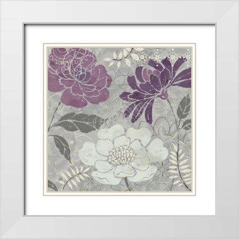 Morning Tones Purple II White Modern Wood Framed Art Print with Double Matting by Brissonnet, Daphne