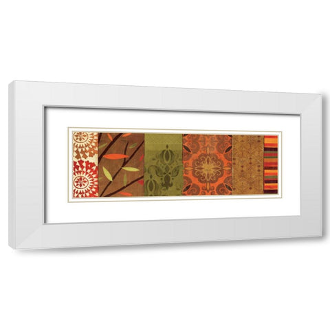 Abstract Nature V White Modern Wood Framed Art Print with Double Matting by Charron, Veronique