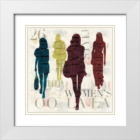 Oo La La I White Modern Wood Framed Art Print with Double Matting by Mullan, Michael