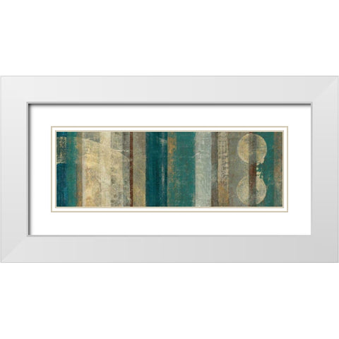 Kuna Blue White Modern Wood Framed Art Print with Double Matting by Silva, Roque