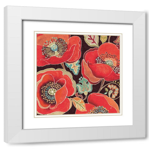 Moroccan Red IV White Modern Wood Framed Art Print with Double Matting by Brissonnet, Daphne