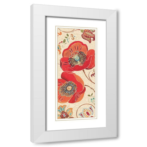 Moroccan Red Light III White Modern Wood Framed Art Print with Double Matting by Brissonnet, Daphne