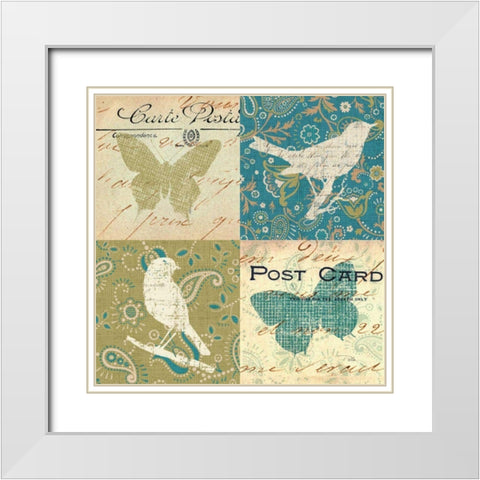 Bohemian Nature I White Modern Wood Framed Art Print with Double Matting by Pela