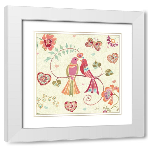 Lighthearted II White Modern Wood Framed Art Print with Double Matting by Brissonnet, Daphne
