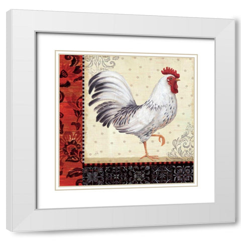 Country Touch I White Modern Wood Framed Art Print with Double Matting by Brissonnet, Daphne