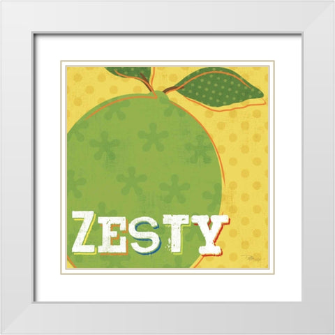 Good Food III White Modern Wood Framed Art Print with Double Matting by Pela Studio