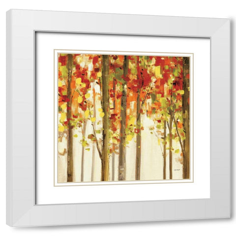 Autumn Forest Study I White Modern Wood Framed Art Print with Double Matting by Audit, Lisa