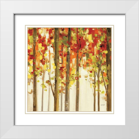 Autumn Forest Study I White Modern Wood Framed Art Print with Double Matting by Audit, Lisa
