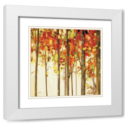 Autumn Forest Study II White Modern Wood Framed Art Print with Double Matting by Audit, Lisa