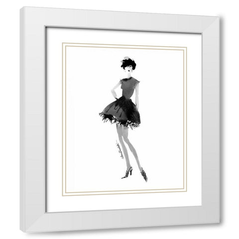 Modern Fashion III White Modern Wood Framed Art Print with Double Matting by Tavoletti, Anne