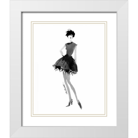 Modern Fashion III White Modern Wood Framed Art Print with Double Matting by Tavoletti, Anne