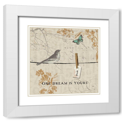 Words that Count I White Modern Wood Framed Art Print with Double Matting by Pela