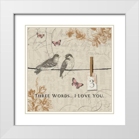 Words that Count III White Modern Wood Framed Art Print with Double Matting by Pela