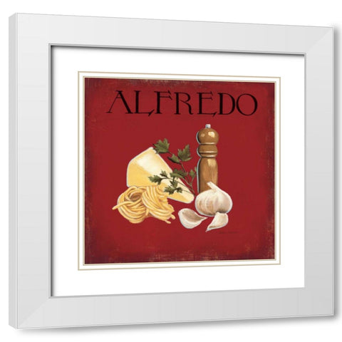 Italian Cuisine III White Modern Wood Framed Art Print with Double Matting by Fabiano, Marco