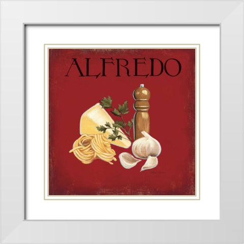 Italian Cuisine III White Modern Wood Framed Art Print with Double Matting by Fabiano, Marco