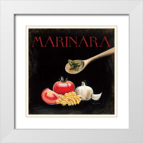 Italian Cuisine IV White Modern Wood Framed Art Print with Double Matting by Fabiano, Marco