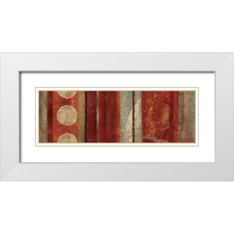 Bora White Modern Wood Framed Art Print with Double Matting by Silva, Roque