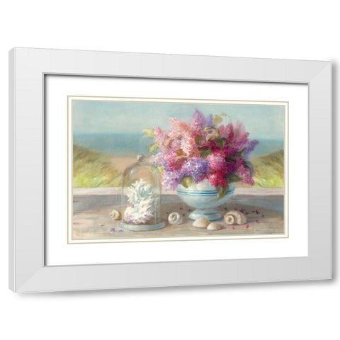 Seaside Spring Crop White Modern Wood Framed Art Print with Double Matting by Nai, Danhui