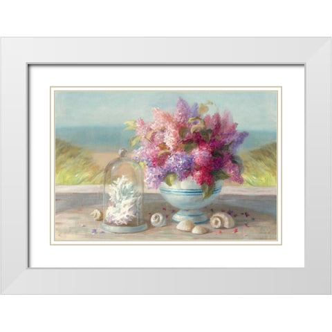 Seaside Spring Crop White Modern Wood Framed Art Print with Double Matting by Nai, Danhui