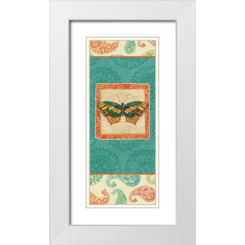 Folk Floral V White Modern Wood Framed Art Print with Double Matting by Brissonnet, Daphne