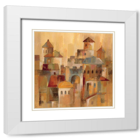 Old Town I White Modern Wood Framed Art Print with Double Matting by Vassileva, Silvia