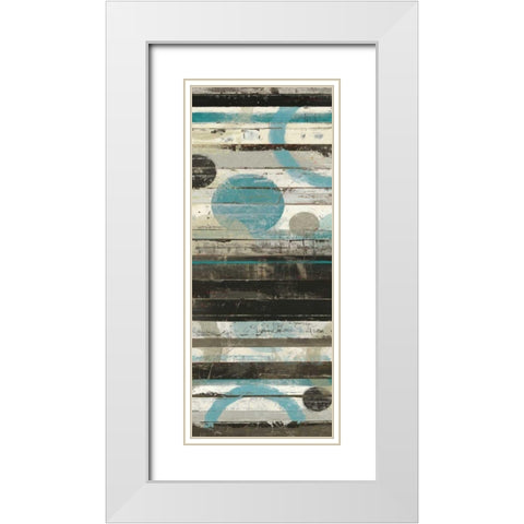 Blue Zephyr II White Modern Wood Framed Art Print with Double Matting by Schick, Mike