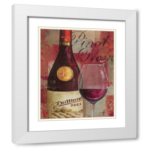 Vin Abstrait I White Modern Wood Framed Art Print with Double Matting by Audit, Lisa