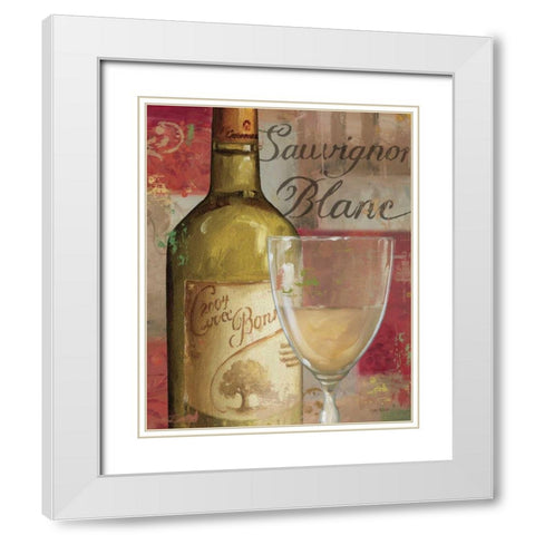 Vin Abstrait II White Modern Wood Framed Art Print with Double Matting by Audit, Lisa