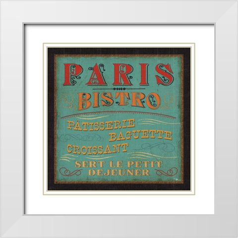 Lunchtime in Color I White Modern Wood Framed Art Print with Double Matting by Pela Studio