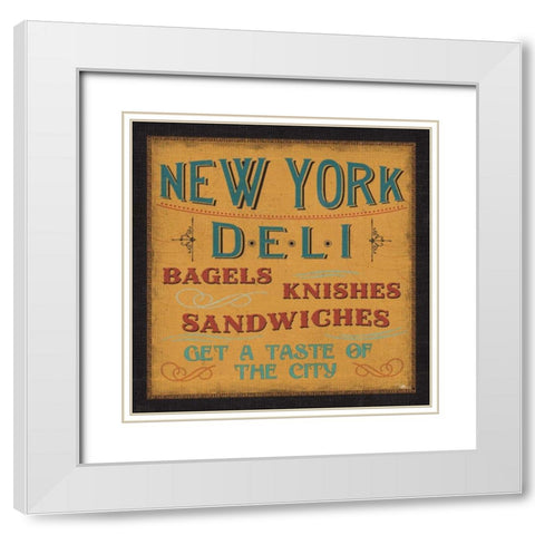 Lunchtime in Color III White Modern Wood Framed Art Print with Double Matting by Pela Studio