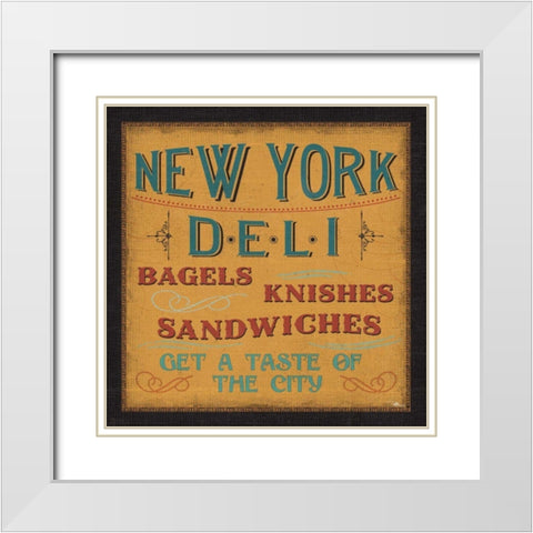 Lunchtime in Color III White Modern Wood Framed Art Print with Double Matting by Pela Studio