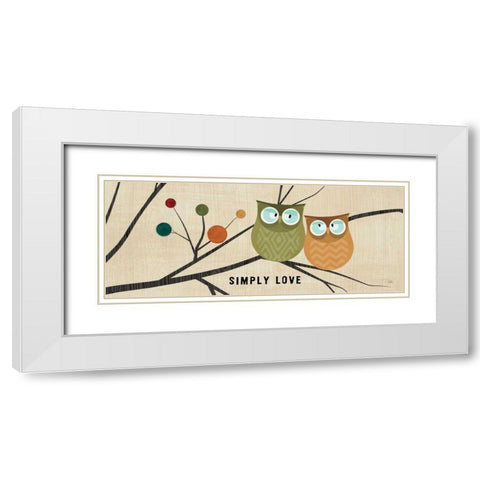 Flying Colors I White Modern Wood Framed Art Print with Double Matting by Pela