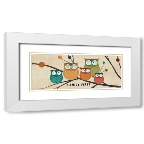 Flying Colors II White Modern Wood Framed Art Print with Double Matting by Pela