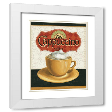 Coffee Moment I White Modern Wood Framed Art Print with Double Matting by Audit, Lisa