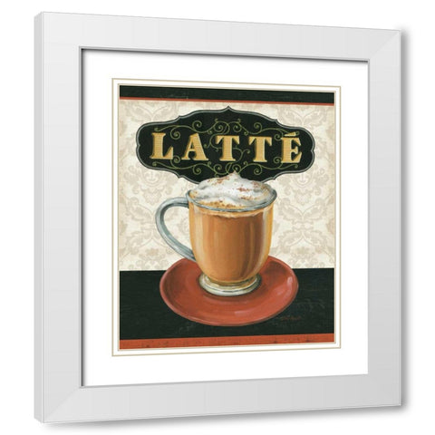 Coffee Moment II White Modern Wood Framed Art Print with Double Matting by Audit, Lisa