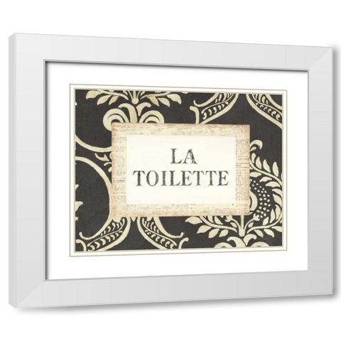 La Toilette White Modern Wood Framed Art Print with Double Matting by Adams, Emily