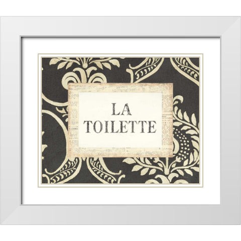 La Toilette White Modern Wood Framed Art Print with Double Matting by Adams, Emily