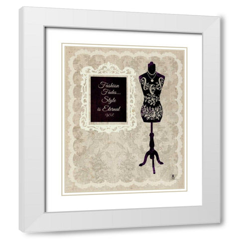 Dress Form II White Modern Wood Framed Art Print with Double Matting by Studio Mousseau