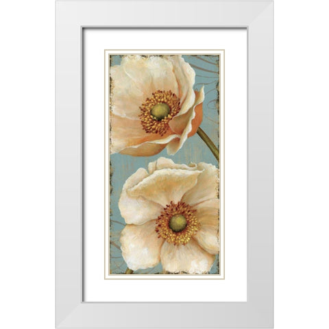 Windflower I White Modern Wood Framed Art Print with Double Matting by Brissonnet, Daphne