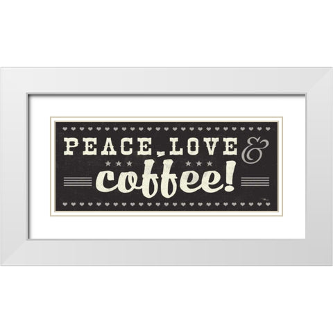Coffee Lovers IV White Modern Wood Framed Art Print with Double Matting by Pela Studio