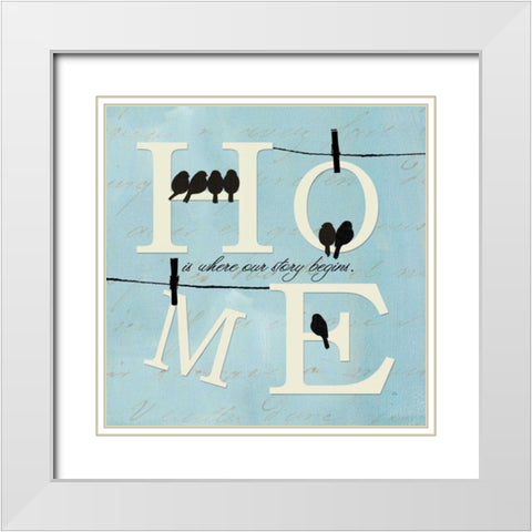 Well Said II White Modern Wood Framed Art Print with Double Matting by ERR, Pela