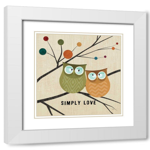 Flying Colors I White Modern Wood Framed Art Print with Double Matting by ERR, Pela