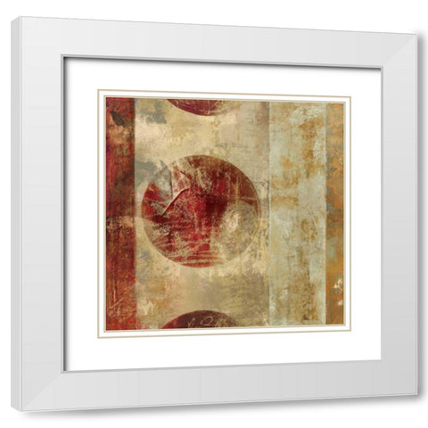 Caribbean Sunrise Square I White Modern Wood Framed Art Print with Double Matting by Silva, Roque