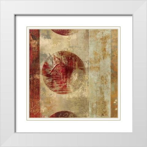 Caribbean Sunrise Square I White Modern Wood Framed Art Print with Double Matting by Silva, Roque