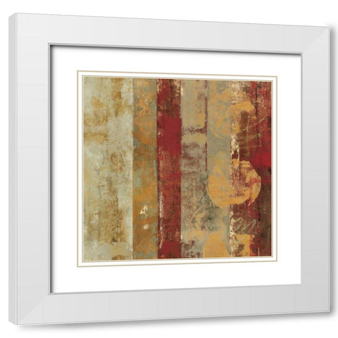 Caribbean Sunrise Square II White Modern Wood Framed Art Print with Double Matting by Silva, Roque