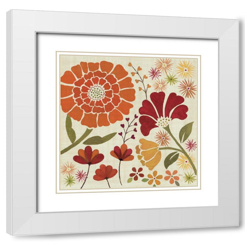 Spice Garden II White Modern Wood Framed Art Print with Double Matting by Charron, Veronique